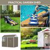 OUTSUNNY 8x6 ft Metal Garden Shed Outdoor Storage Shed with Doors Window Sloped Roof, Grey thumbnail 6