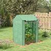 OUTSUNNY 2-Room Greenhouse with 2 Roll-up Doors and Vent Holes, 100x80x150cm thumbnail 2