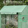 OUTSUNNY 2-Room Greenhouse with 2 Roll-up Doors and Vent Holes, 100x80x150cm thumbnail 6