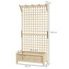 OUTSUNNY Wood Planter with Trellis for Climbing Plants Vines Planter Box thumbnail 5