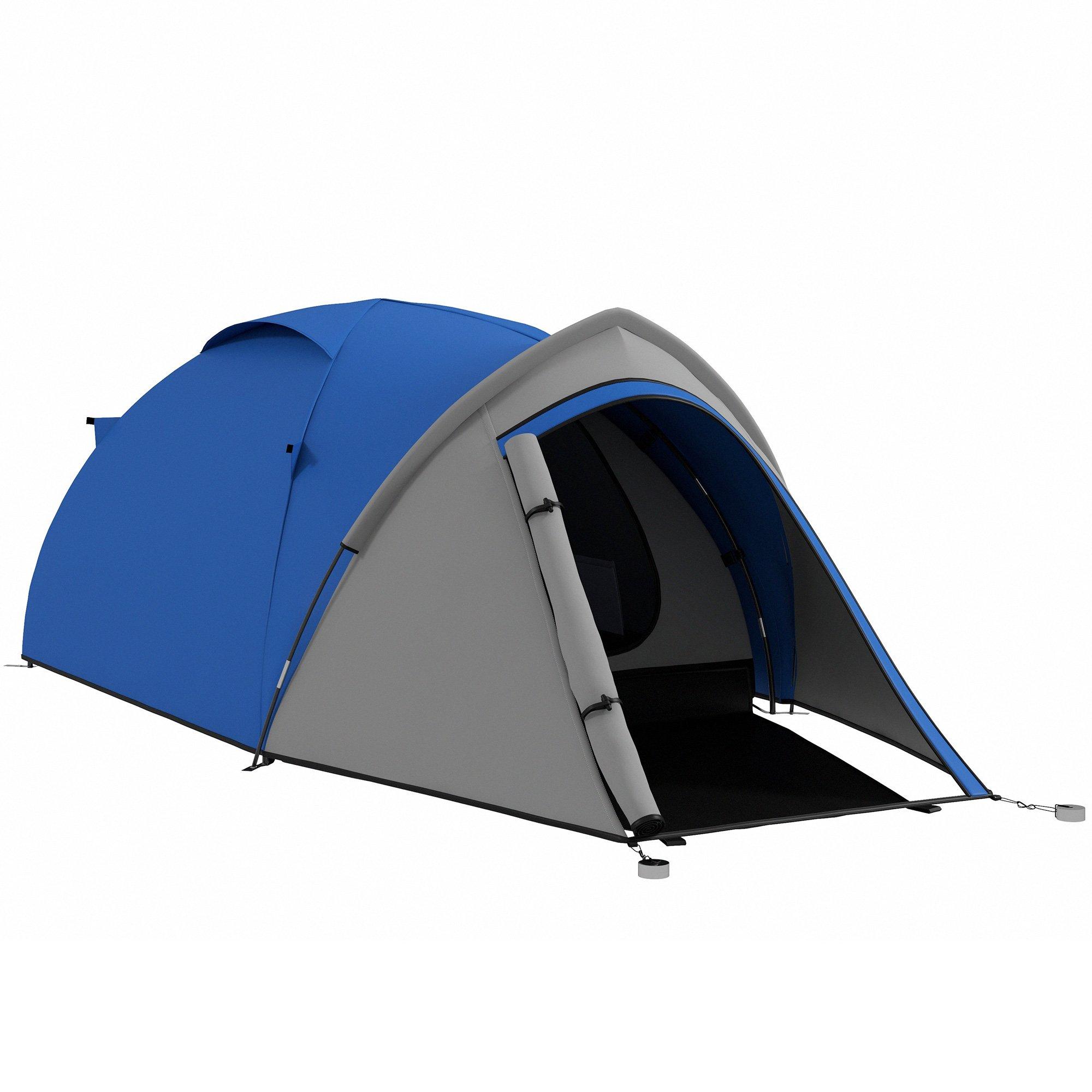 Two-Man Camping Tent with Weatherproof Shell Large Windows