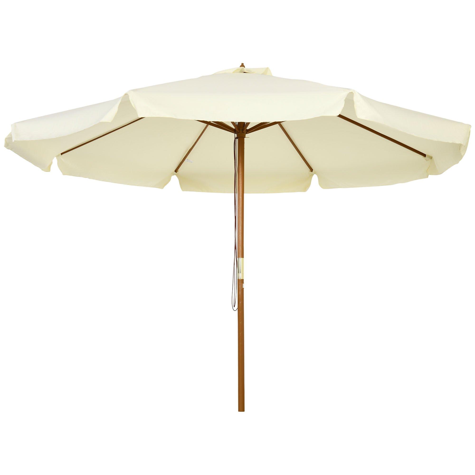 3.3(m) Garden Parasol Umbrella Outdoor Sun Shade Canopy with 8 Ribs Beige