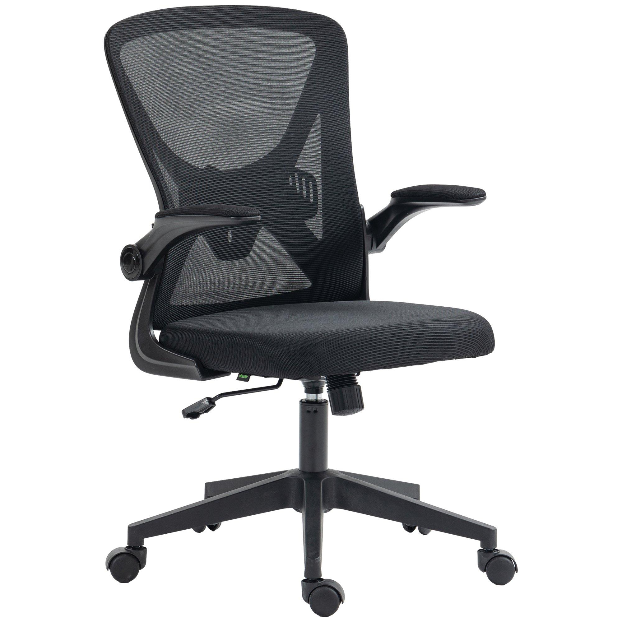 Ergonomic Mesh Office Chair with Flip up Armrests Lumbar Back Support