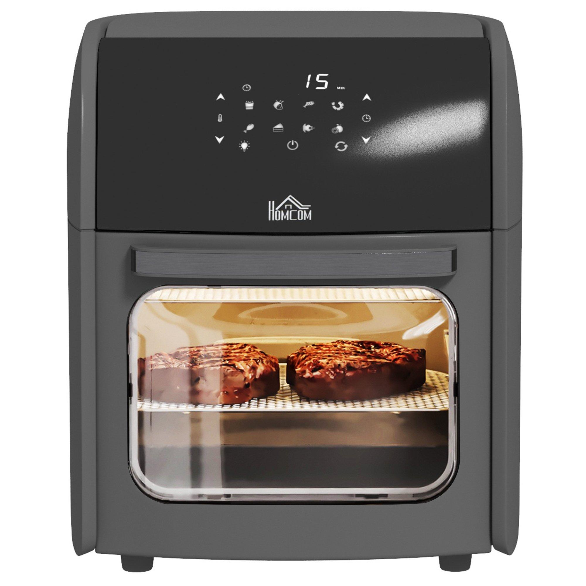 12L Air Fryer Oven with Air Fry Roast Broil Bake Dehydrate Timer
