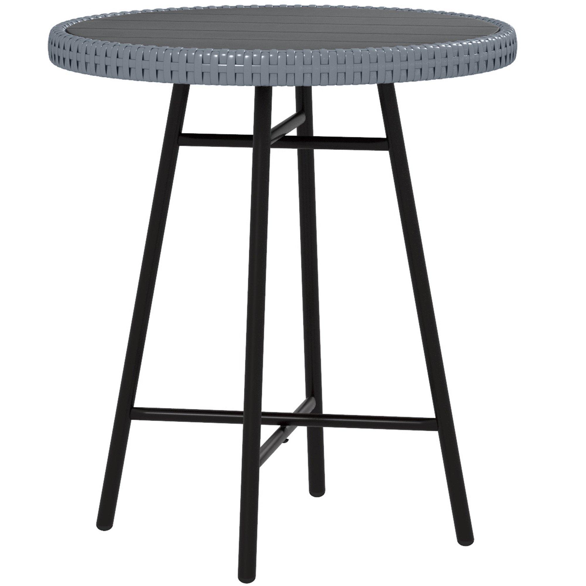 Outdoor Coffee Table with Plastic Wood Table Top, X-Shape Support