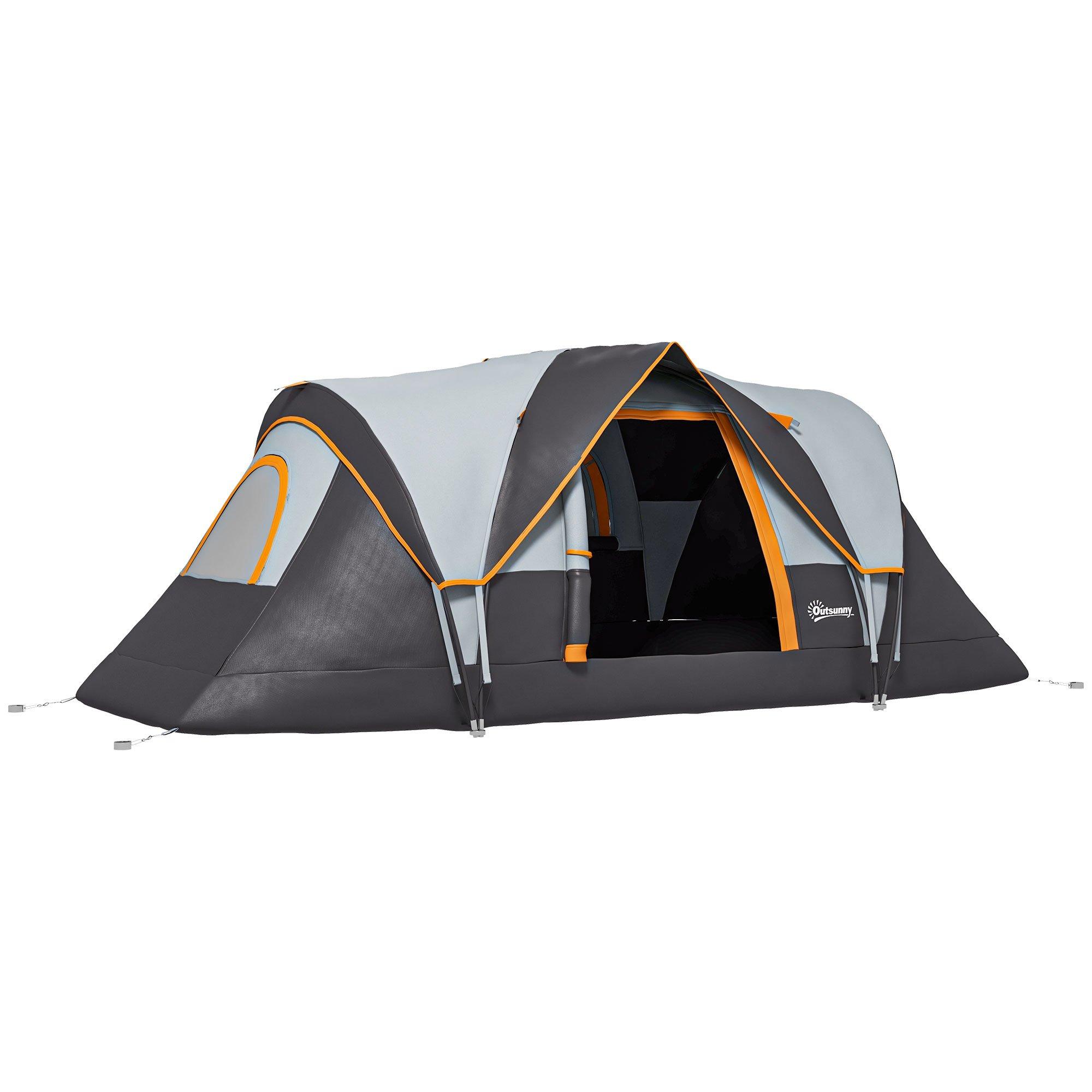 Outdoor  Camping Tent For 5-6 W/ Bag, Fibreglass & Steel Frame