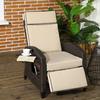 OUTSUNNY Outdoor Recliner Chair w/ Cushion, PE Rattan Reclining Lounge Chair thumbnail 2