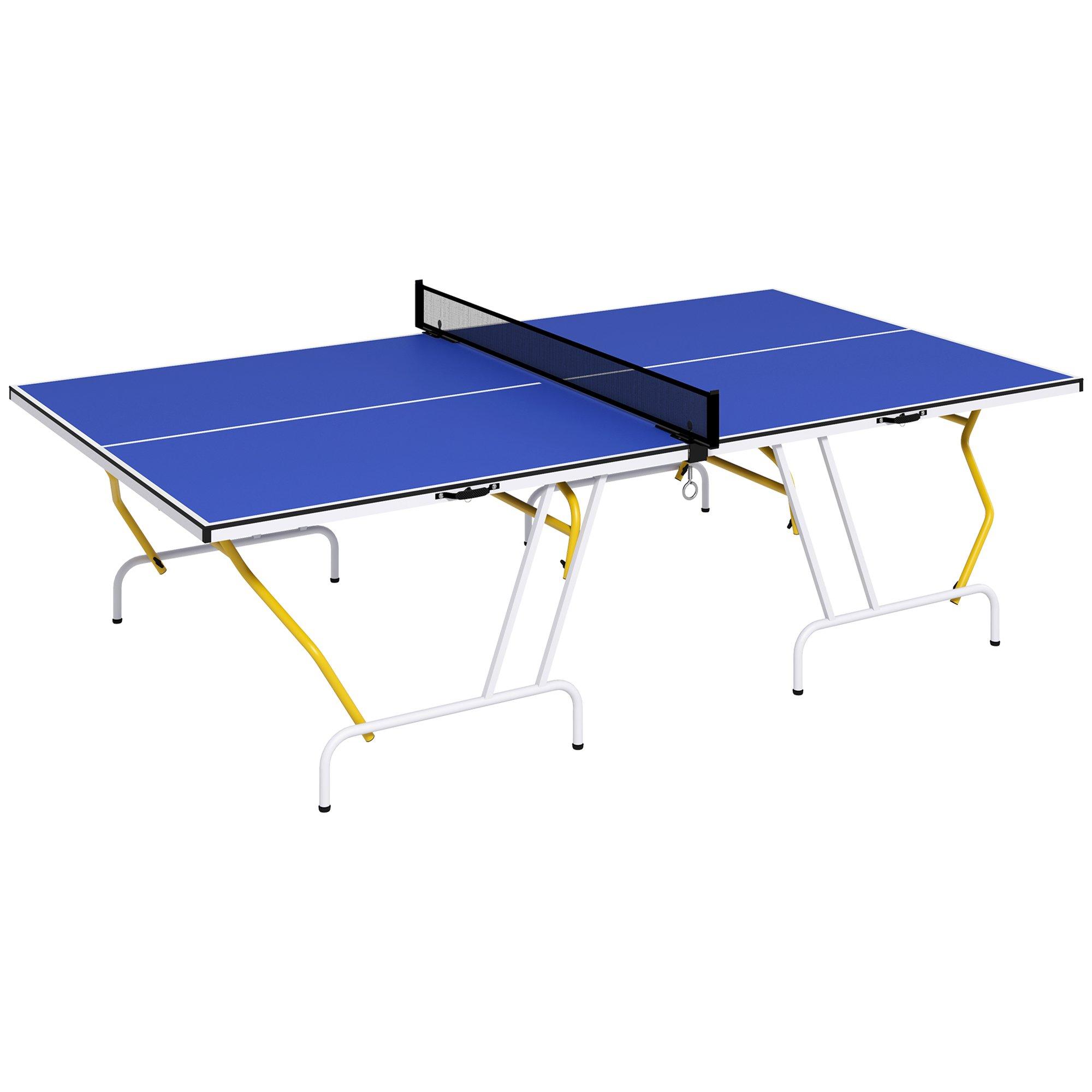 9FT Foldable Table Tennis Table with Cover, Net, Paddles, Balls