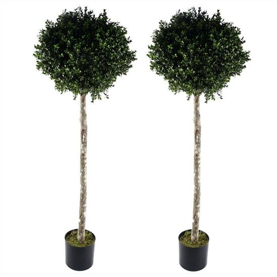 Leaf 140cm Buxus Ball Artificial Tree UV Resistant Outdoor 1