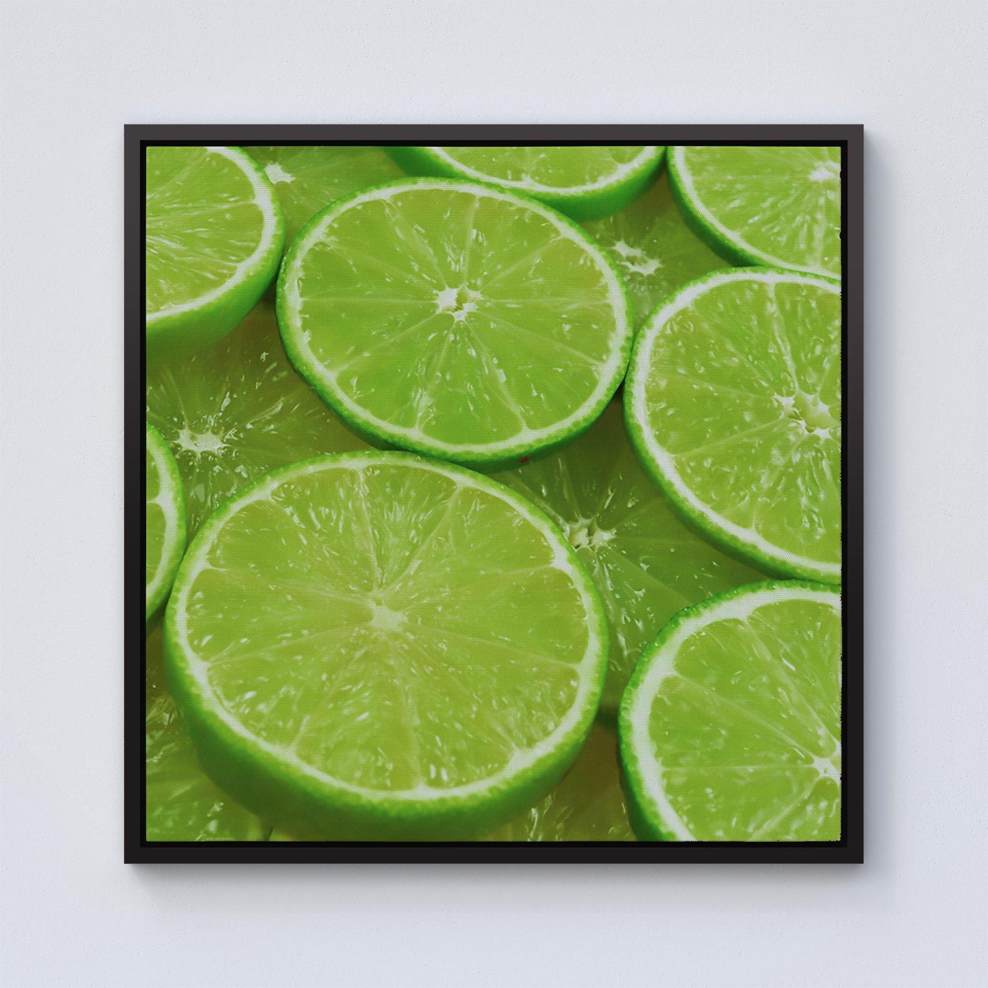 Fresh Limes Framed Canvas