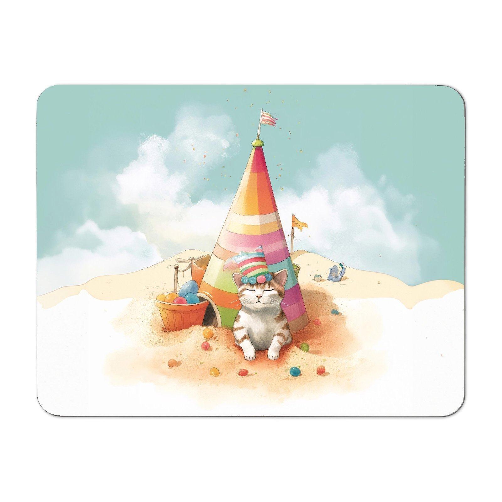 Cat On A Beach Holiday Placemats