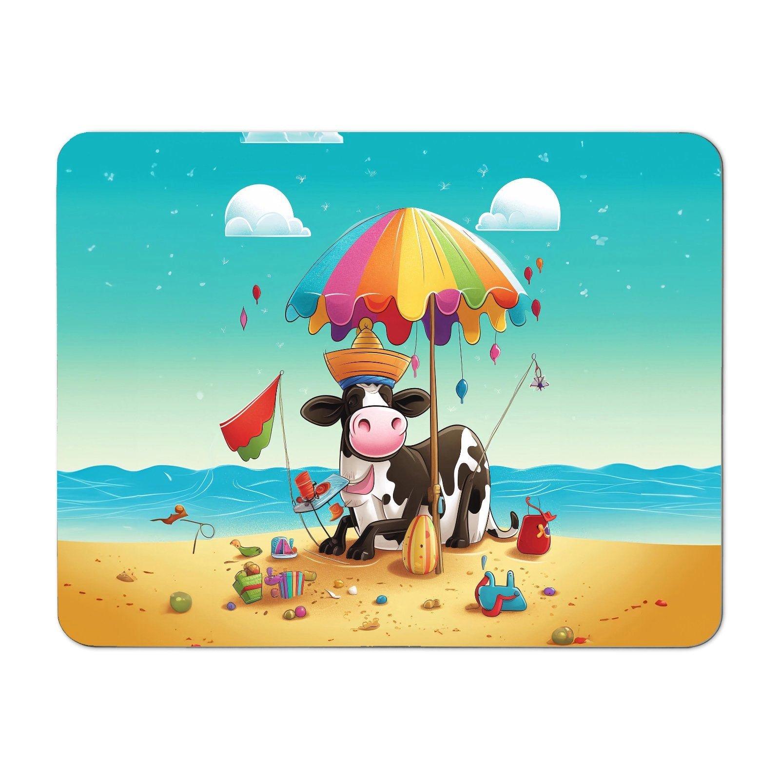 Cow On A Beach Holiday Placemats