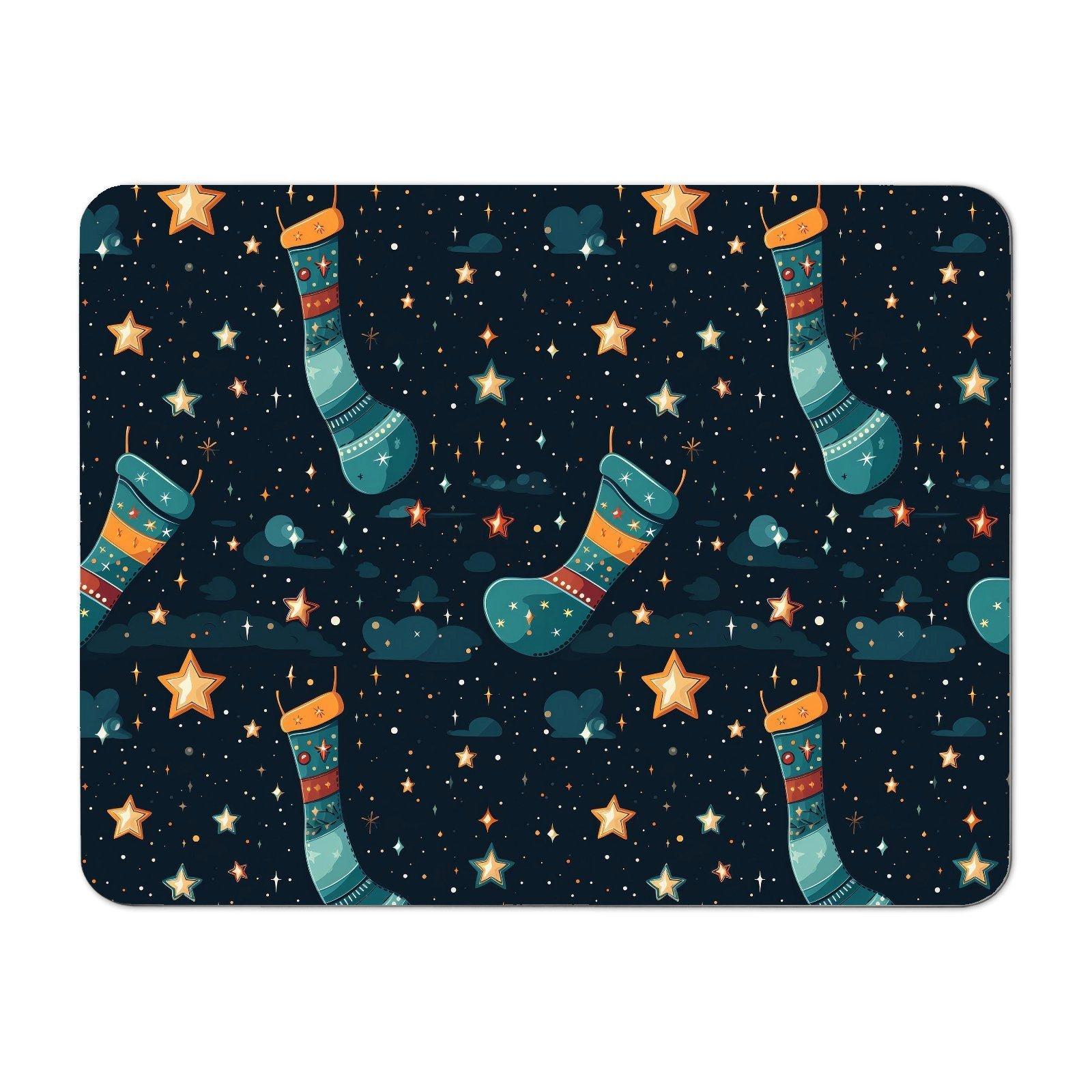 Christmas Stocking In A Starry Night Sky Placemats