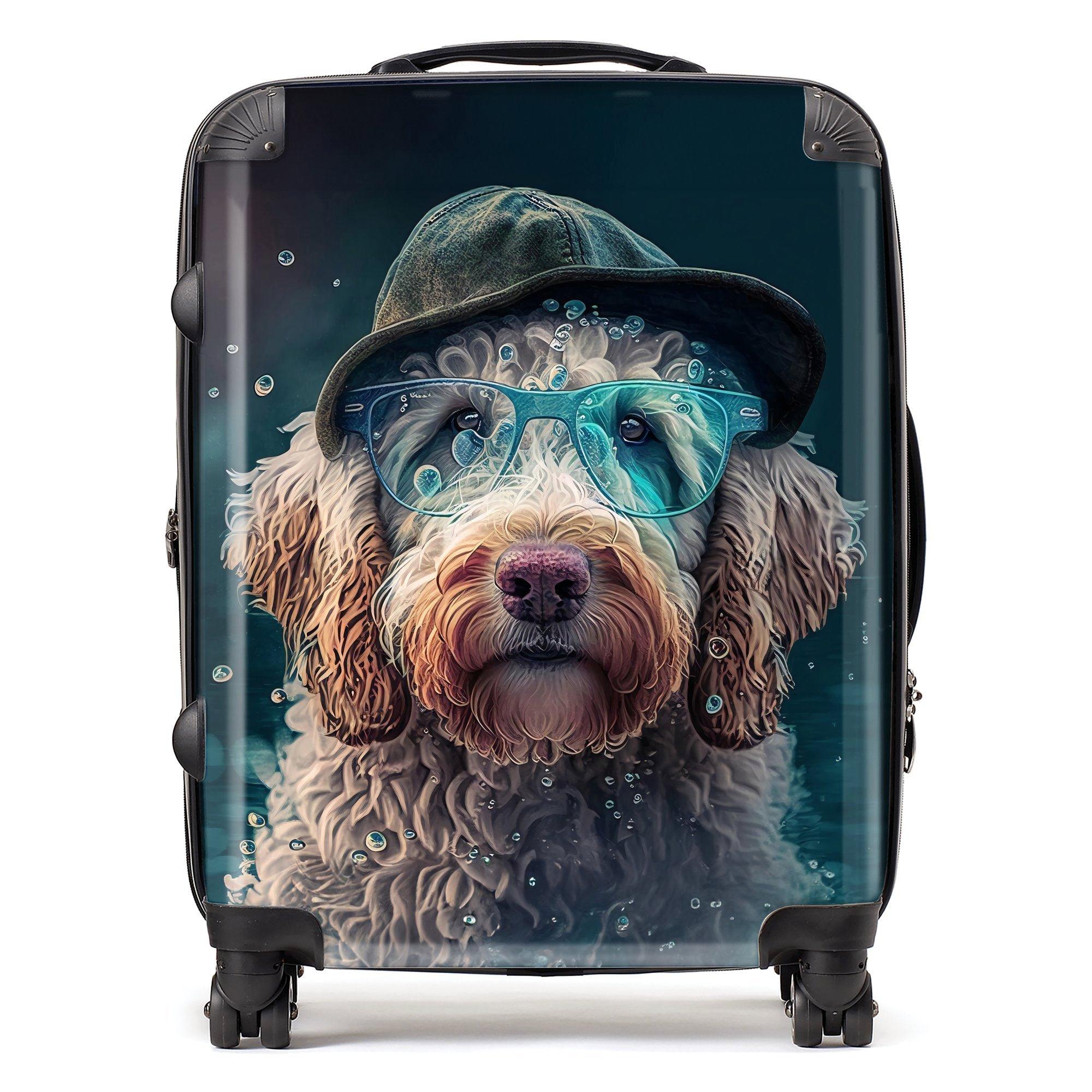 Labradoodle Dog Splashart Suitcase