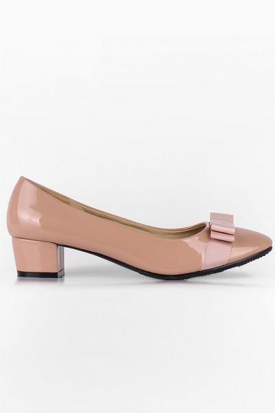 Bow Toe Low Heel Patent Courts