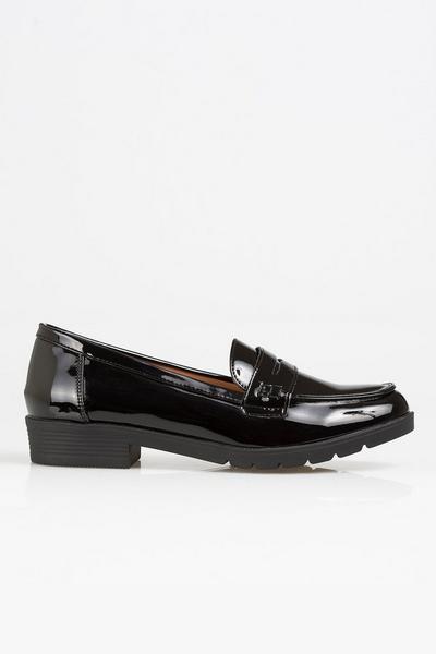 Plain Patent Penny Loafers