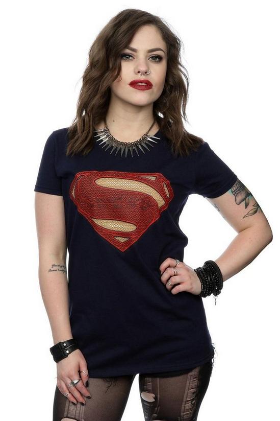 DC Comics Superman Man Of Steel Logo Cotton T-Shirt 1