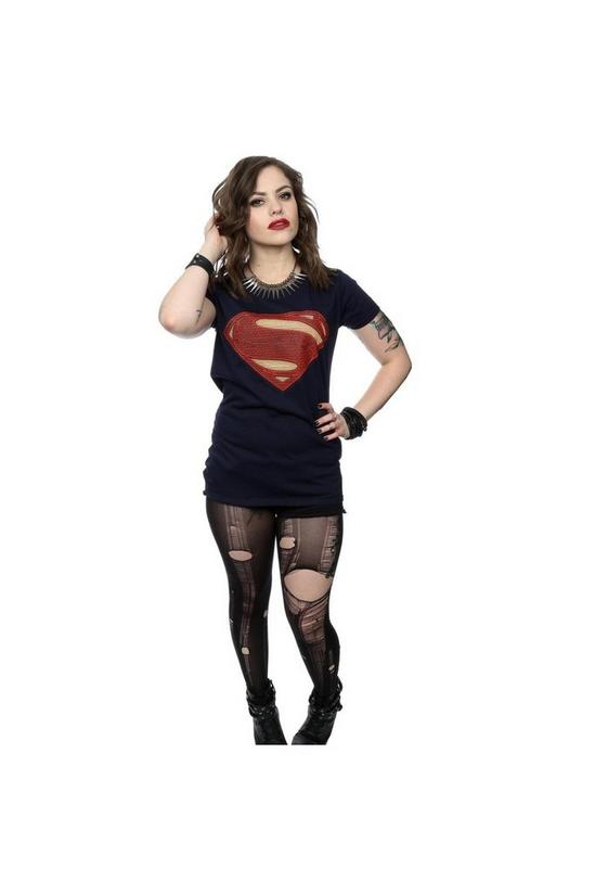 DC Comics Superman Man Of Steel Logo Cotton T-Shirt 4