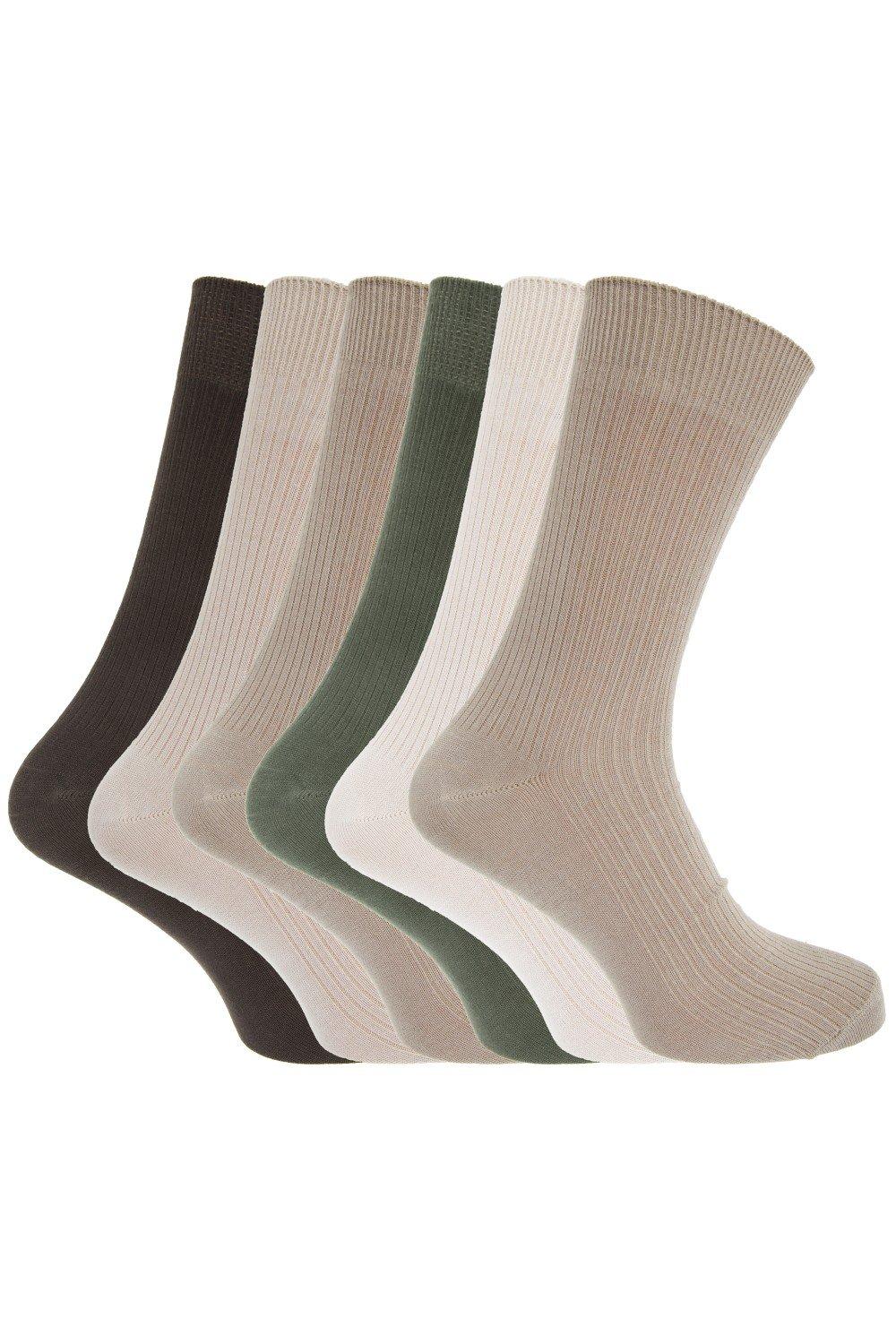 Bamboo Super Soft Breathable Ribbed Socks (6 Pairs)