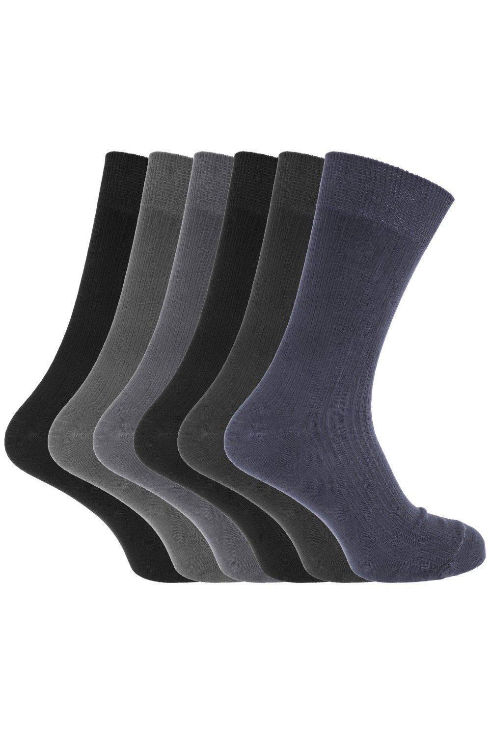 Bamboo Super Soft Breathable Ribbed Socks (6 Pairs)