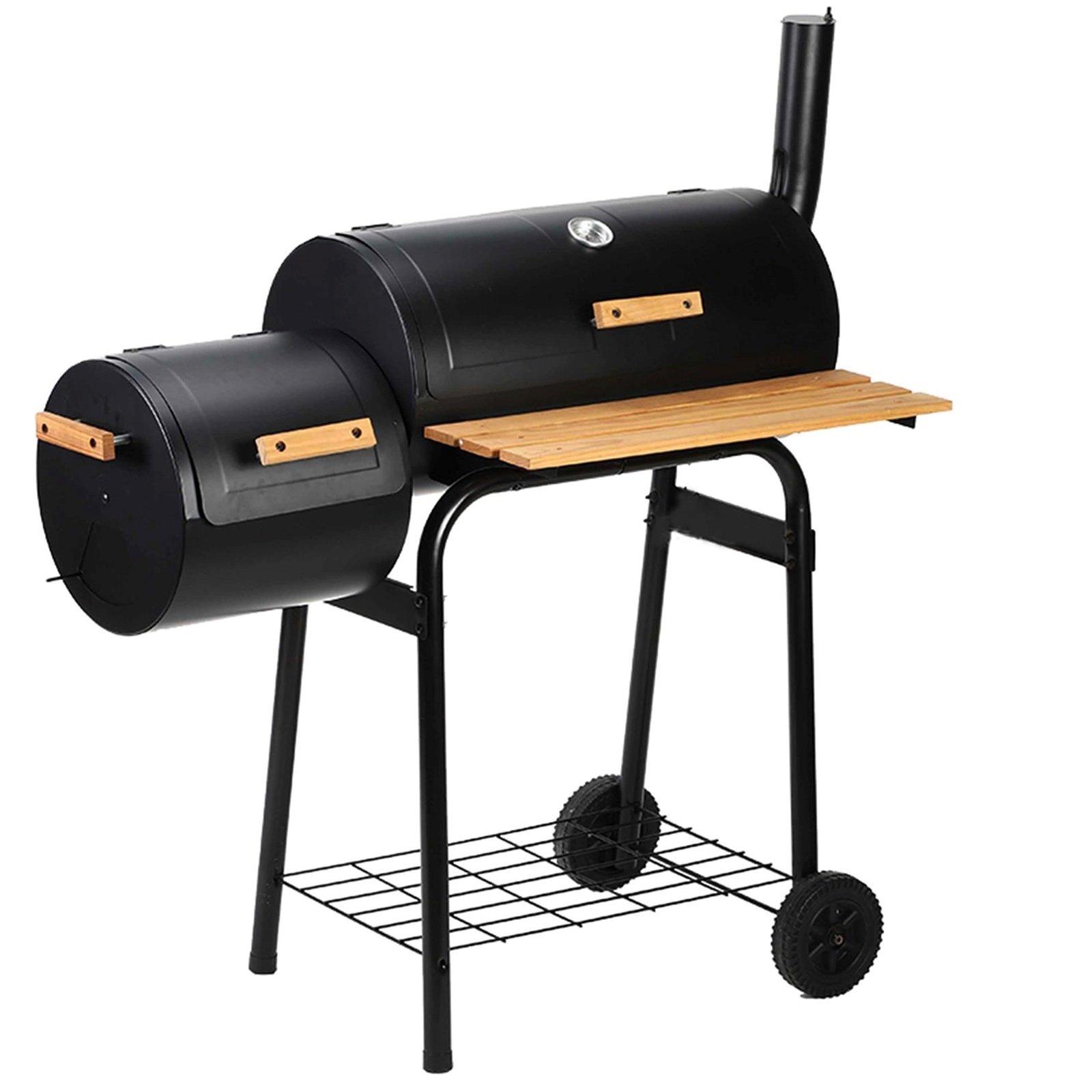 Large Charcoal Barrel BBQ Grill Barbecue Smoker