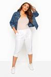 Yours Cool Cotton Cropped Trousers thumbnail 1