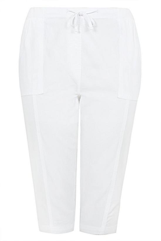 Yours Cool Cotton Cropped Trousers 2