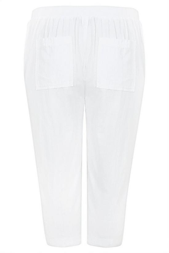 Yours Cool Cotton Cropped Trousers 3