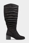 Yours Extra Wide Fit Knee High Ruched Heeled Boots thumbnail 2