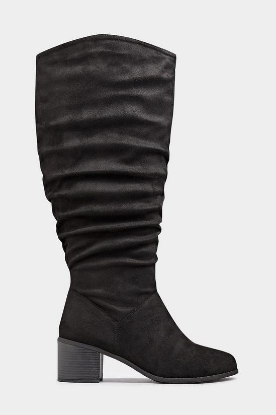 Yours Extra Wide Fit Knee High Ruched Heeled Boots 2