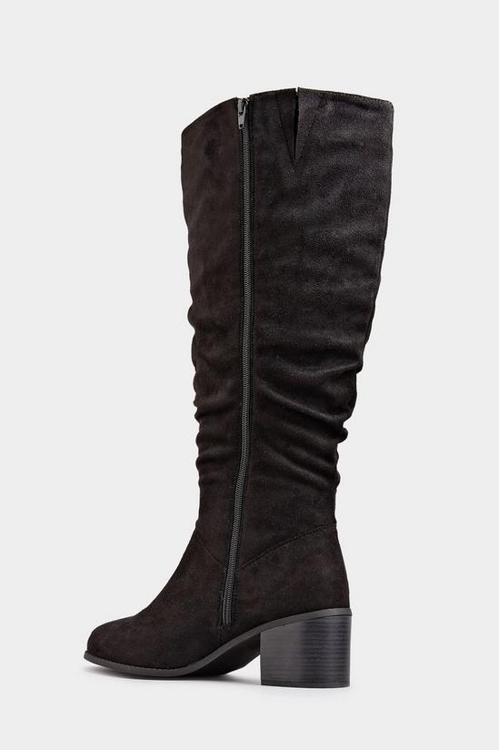 Yours Extra Wide Fit Knee High Ruched Heeled Boots 5