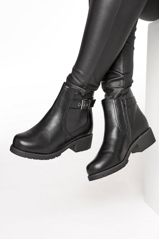 Yours Extra Wide Fit Chelsea Buckle Ankle Boots 1