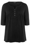 Yours Pintuck Henley Cotton Top thumbnail 2