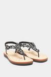 Yours Wide & Extra Wide Fit Diamante Flower Sandals thumbnail 2