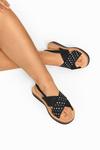 Yours Cross Over Diamante Sandals In Extra Wide Fit thumbnail 2