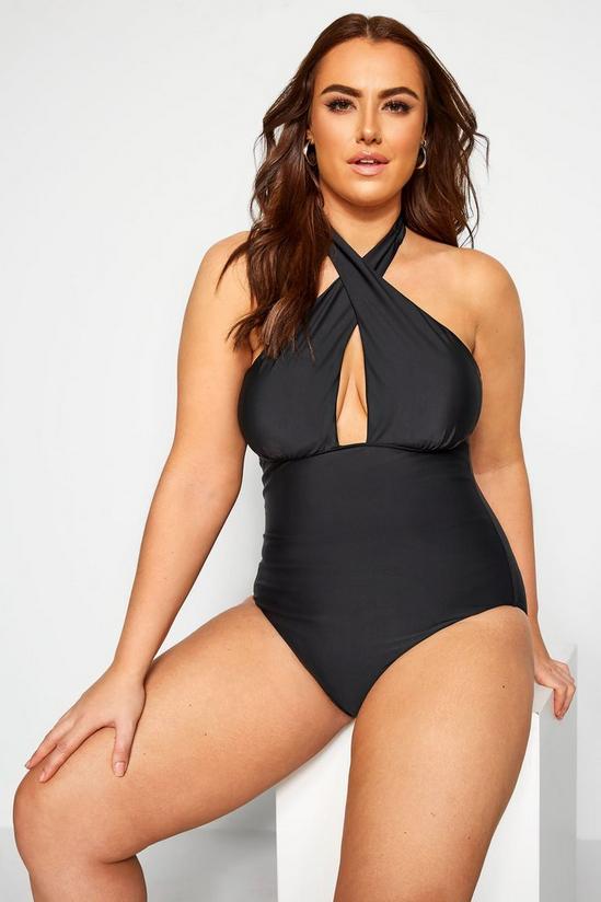 Yours Crossover Halter Neck Swimsuit 1