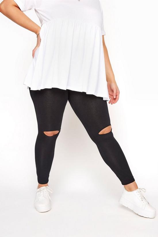 Yours Ripped Knee Leggings 3