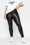 Yours Coated Look Leggings thumbnail 1