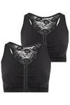 Yours 2 Pack Lace Front Fastening Bra thumbnail 1