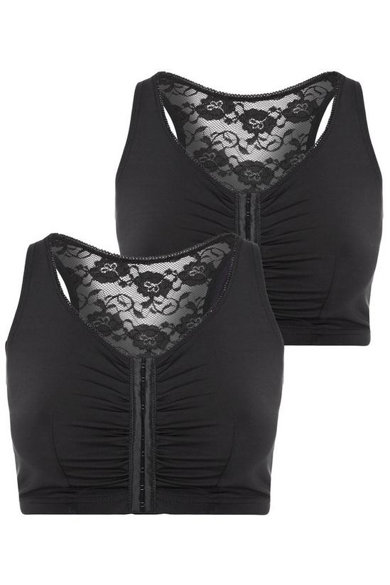 Yours 2 Pack Lace Front Fastening Bra 1