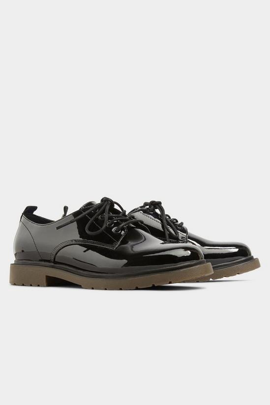 Yours Extra Wide Fit Patent Lace Up Brogues 1