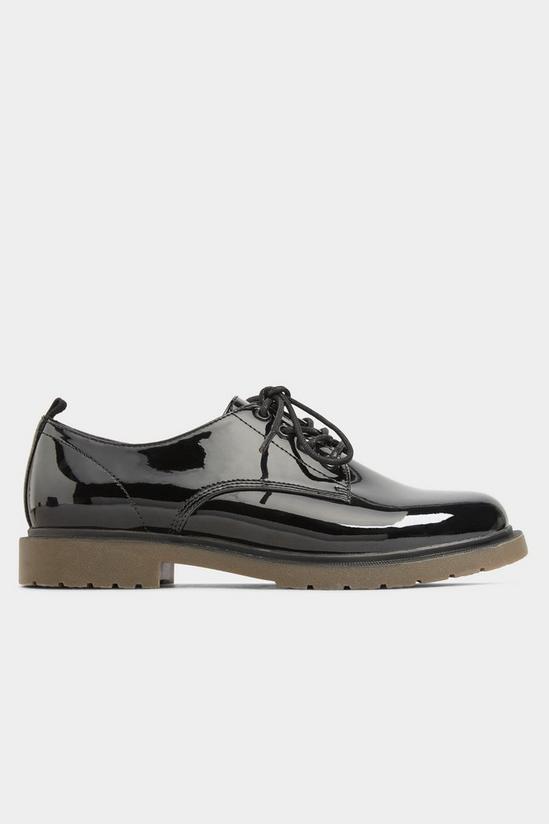 Yours Extra Wide Fit Patent Lace Up Brogues 5