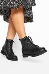 Yours Wide & Extra Wide Fit Faux Leather Lace Up Ankle Boots thumbnail 1