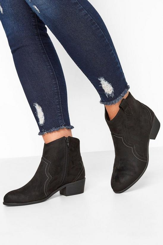 Yours Extra Wide Fit Western Ankle Boots 1