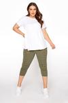 Yours Ripped Mesh Insert Cotton Cropped Leggings thumbnail 1