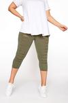 Yours Ripped Mesh Insert Cotton Cropped Leggings thumbnail 3