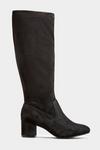 Yours Extra Wide Fit Stretch Vegan Faux Suede Heeled Knee High Boots thumbnail 2