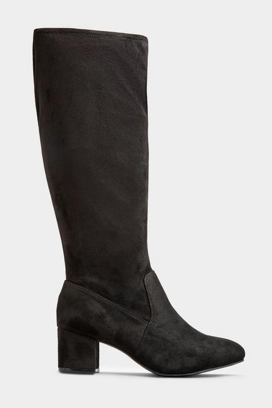 Yours Extra Wide Fit Stretch Vegan Faux Suede Heeled Knee High Boots 2