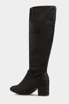 Yours Extra Wide Fit Stretch Vegan Faux Suede Heeled Knee High Boots thumbnail 4
