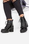 Yours Wide Fit Lace Up Heeled Boots thumbnail 1